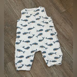 Angel Dear Whale Sleeveless Romper 6-12 months